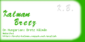 kalman bretz business card