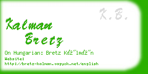 kalman bretz business card